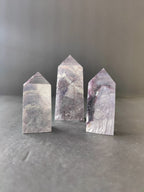 Lepidolite Tower & Heart Sculptures - New Age Realms