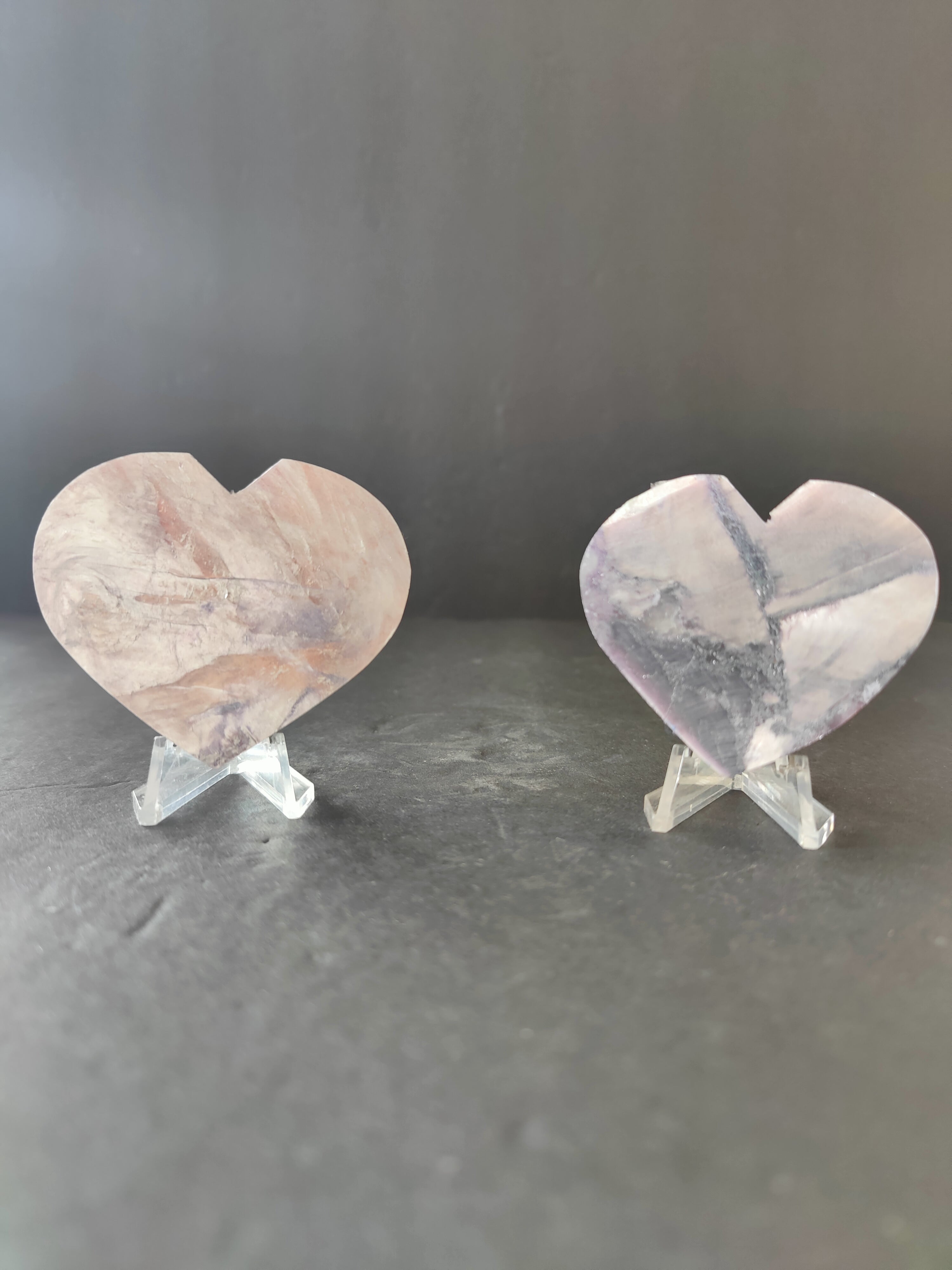 Lepidolite Tower & Heart Sculptures - New Age Realms