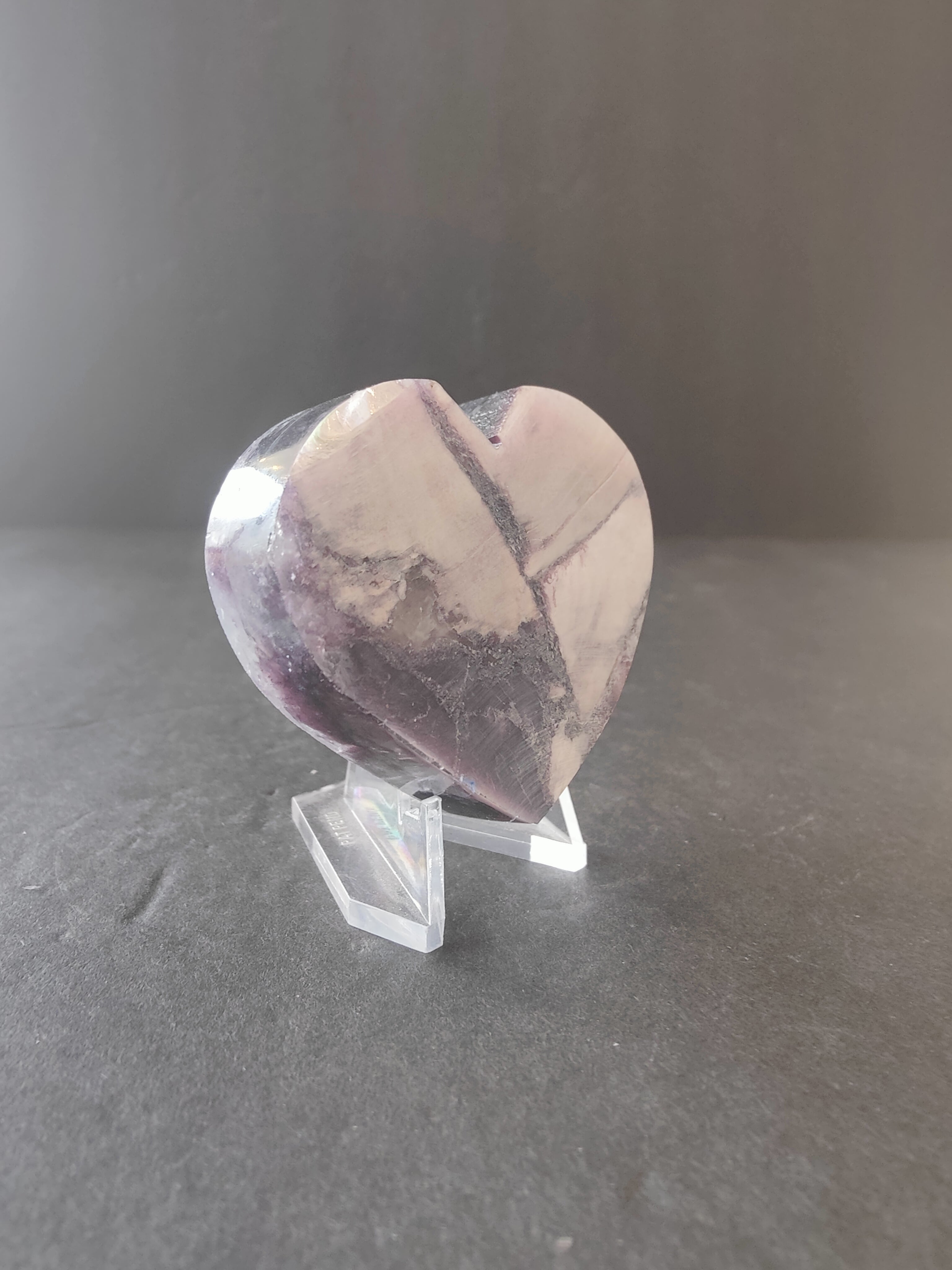 Lepidolite Tower & Heart Sculptures - New Age Realms
