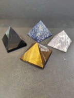 Crystal Polished Pyramid Sculpture Assorted Stones - New Age Realms
