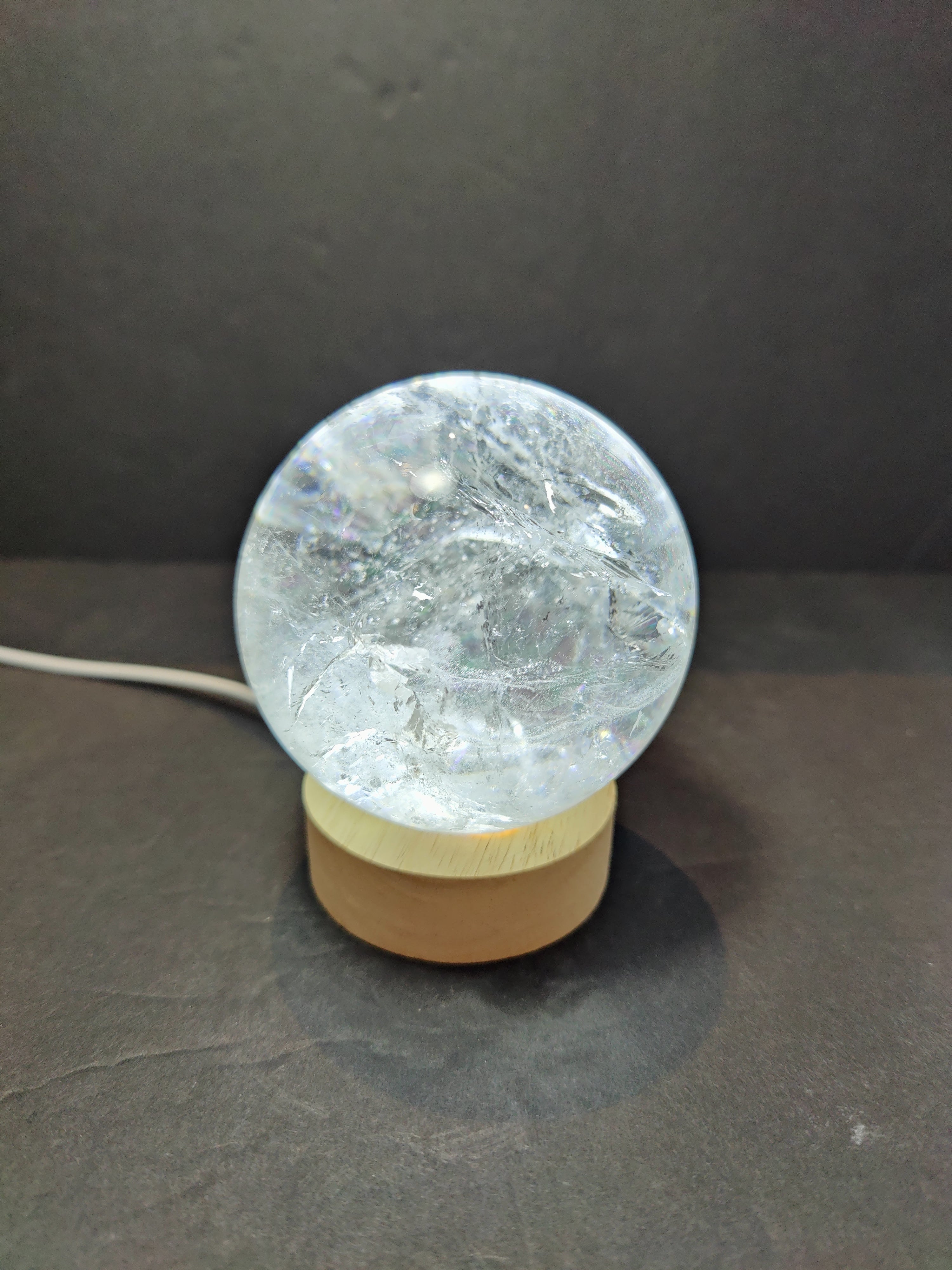 Clear Quartz Polished Sphere Sculpture (Extra Quality) - New Age Realms