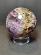 Cacoxenite Amethyst Polished Sphere Sculpture - New Age Realms