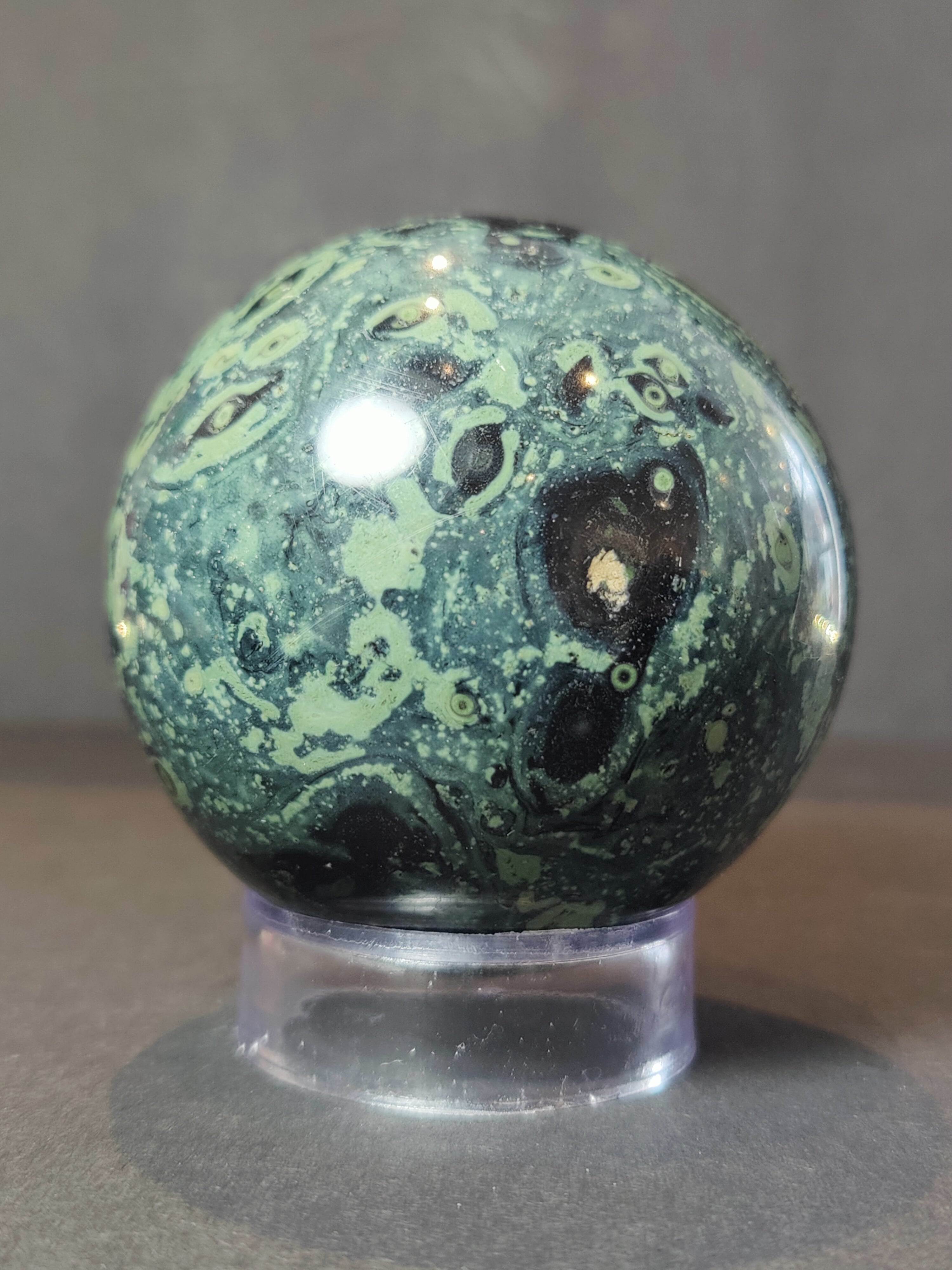 Kambaba (Crocodile) Jasper Polished Sphere Sculpture - New Age Realms