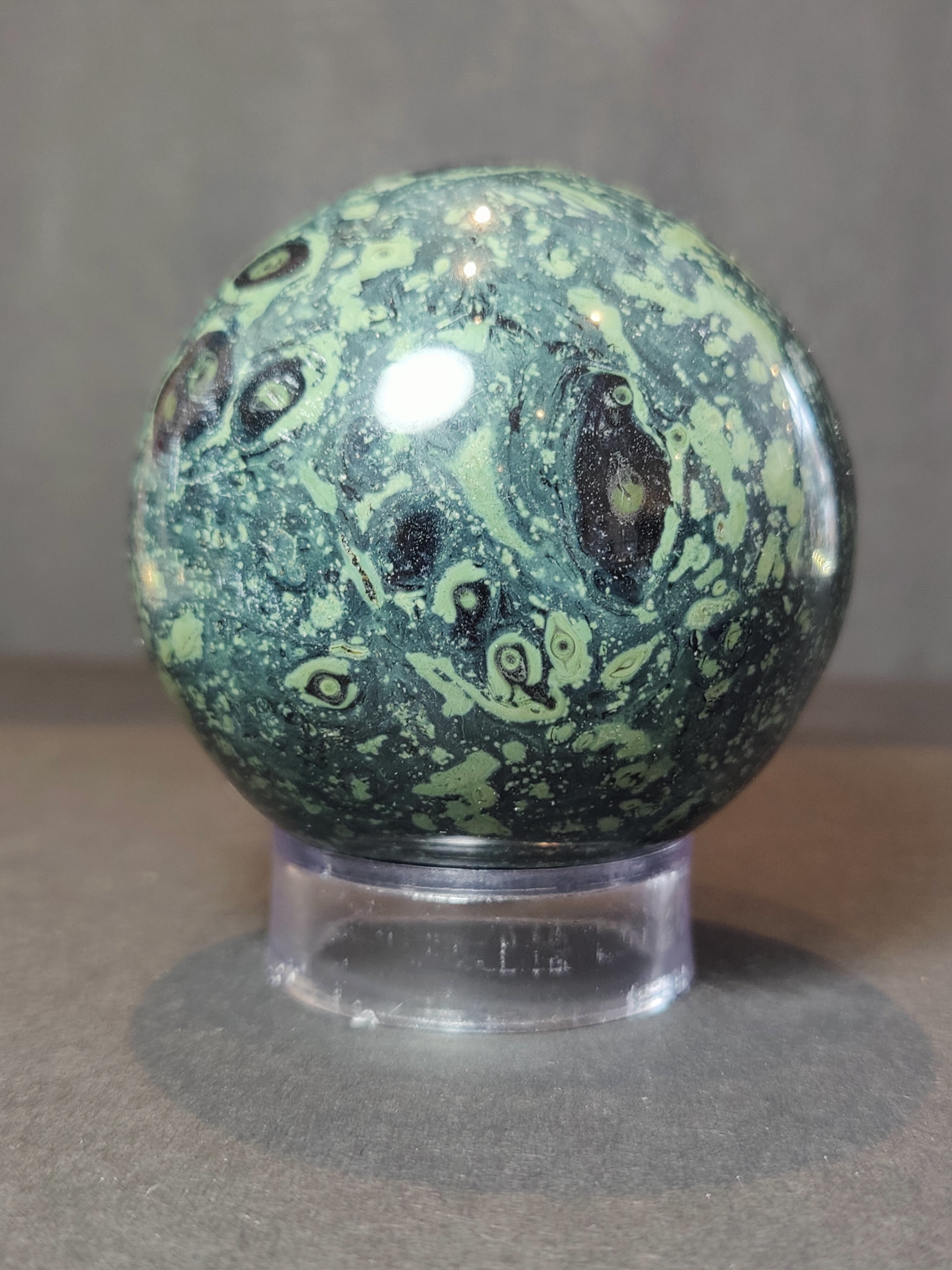 Kambaba (Crocodile) Jasper Polished Sphere Sculpture - New Age Realms