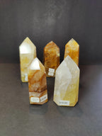 Golden Healer (Hematoid) Quartz Polished Obelisk Tower Sculpture - New Age Realms