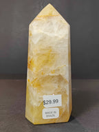 Golden Healer (Hematoid) Quartz Polished Obelisk Tower Sculpture - New Age Realms