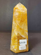 Golden Healer (Hematoid) Quartz Polished Obelisk Tower Sculpture - New Age Realms