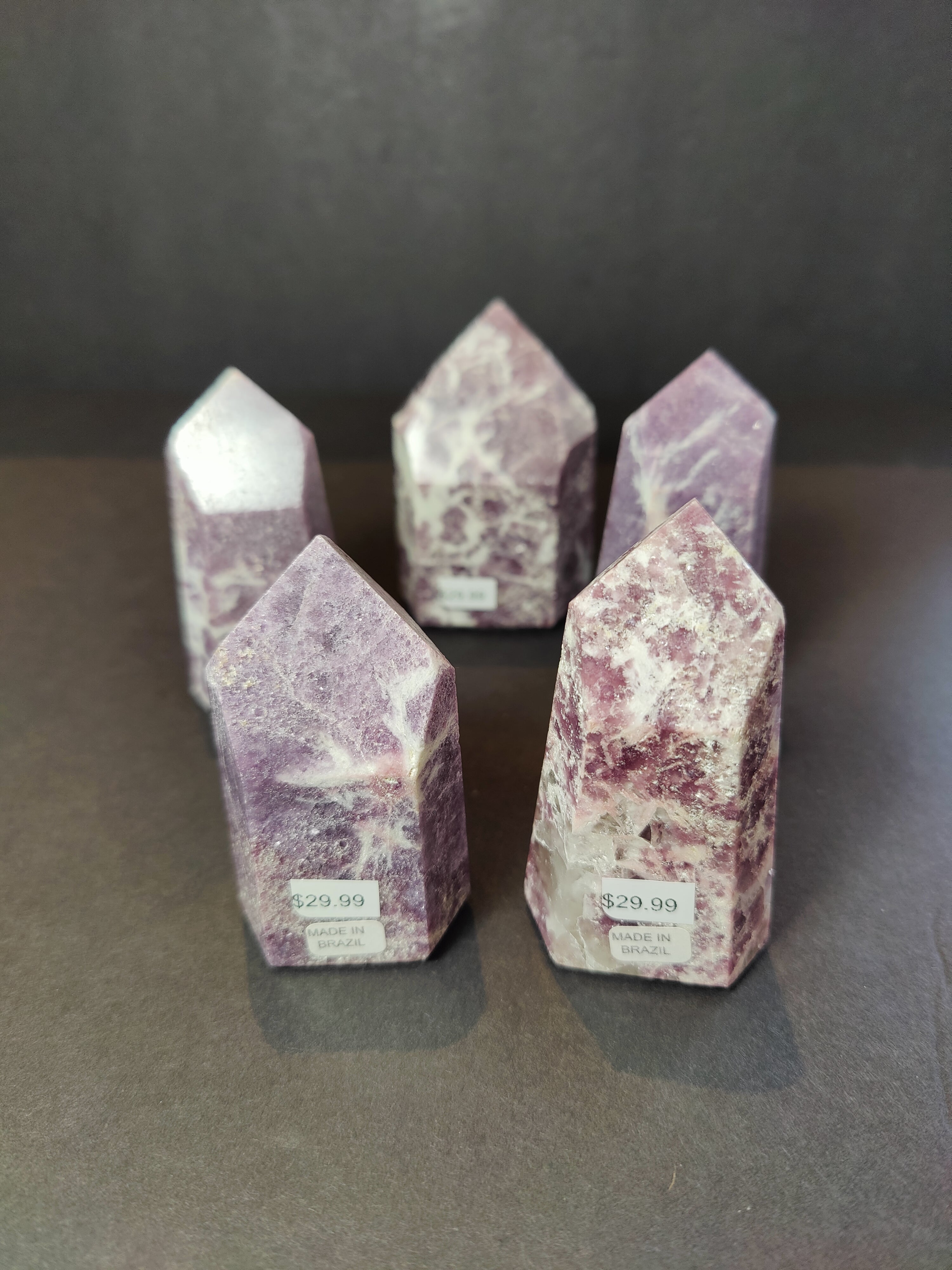 lepidolite Polished Obelisk Tower Sculpture - New Age Realms