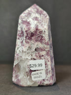 lepidolite Polished Obelisk Tower Sculpture - New Age Realms