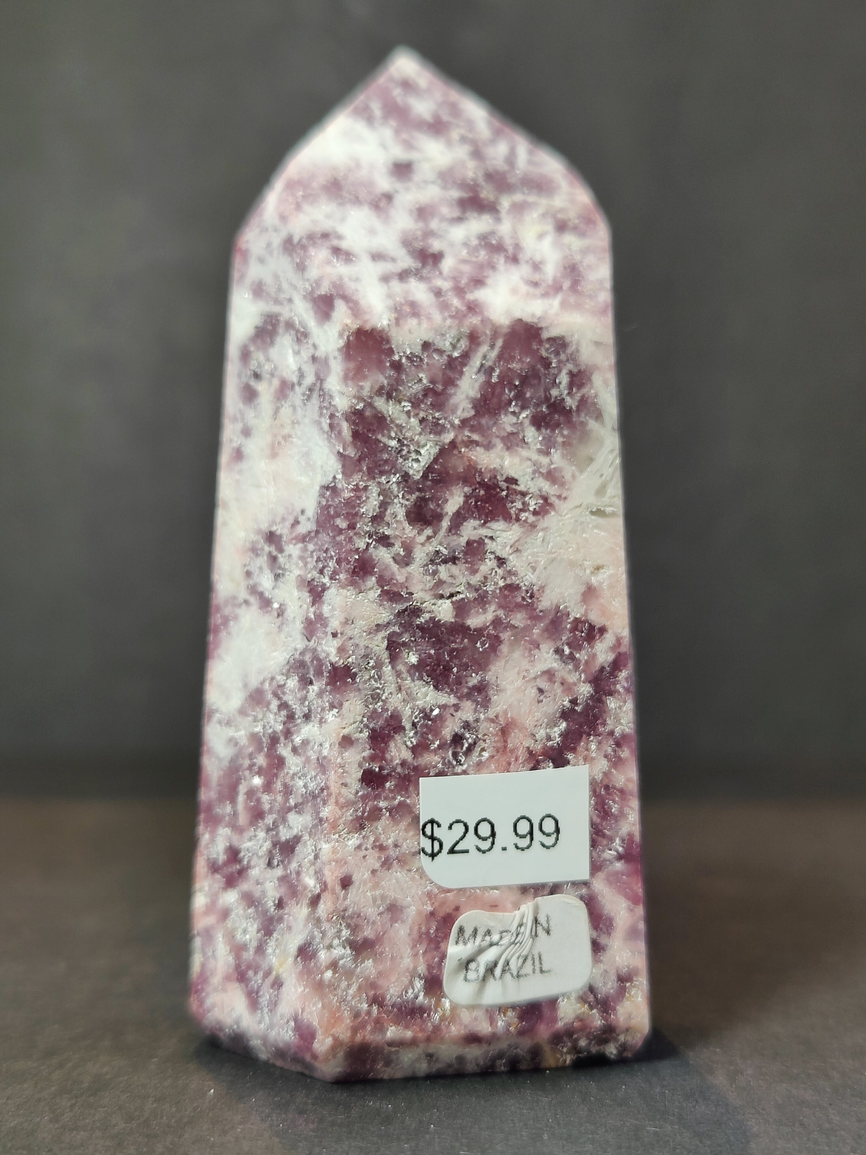lepidolite Polished Obelisk Tower Sculpture - New Age Realms