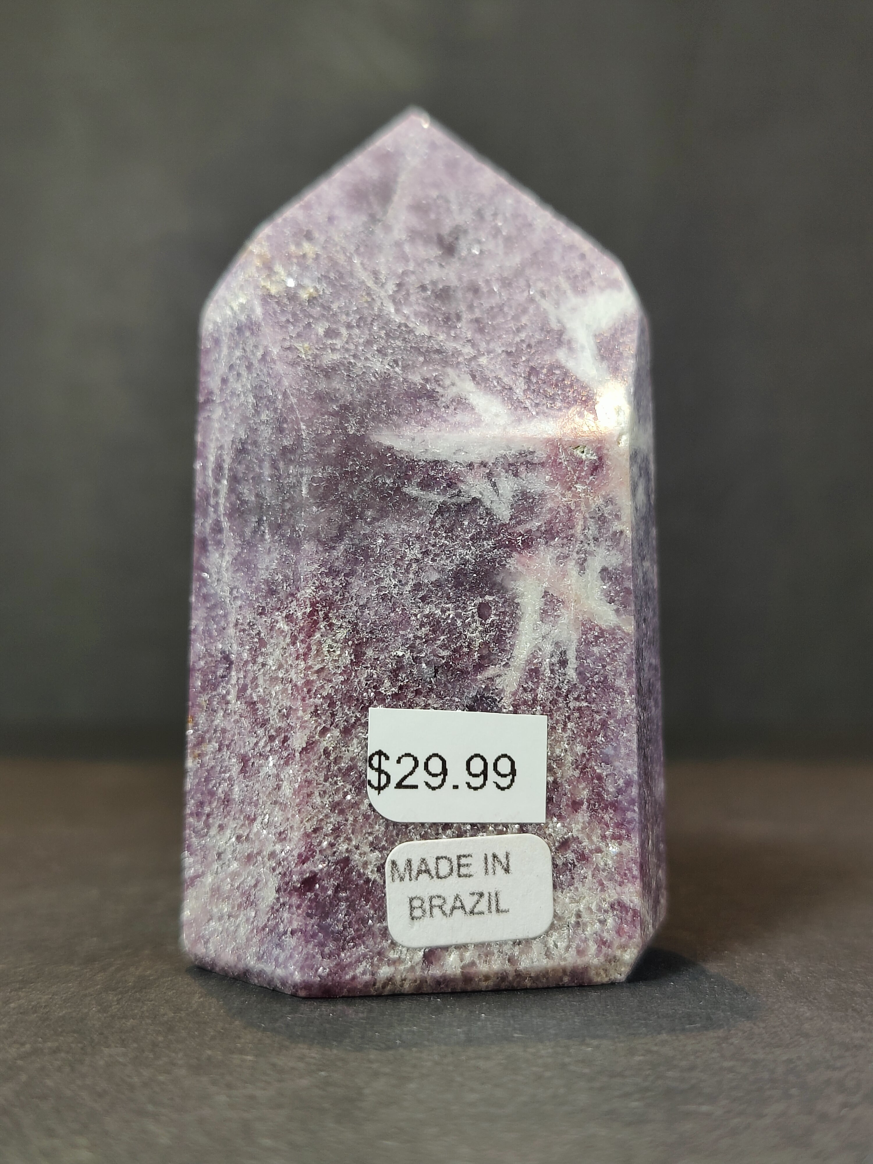 lepidolite Polished Obelisk Tower Sculpture - New Age Realms