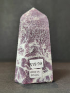 lepidolite Polished Obelisk Tower Sculpture - New Age Realms