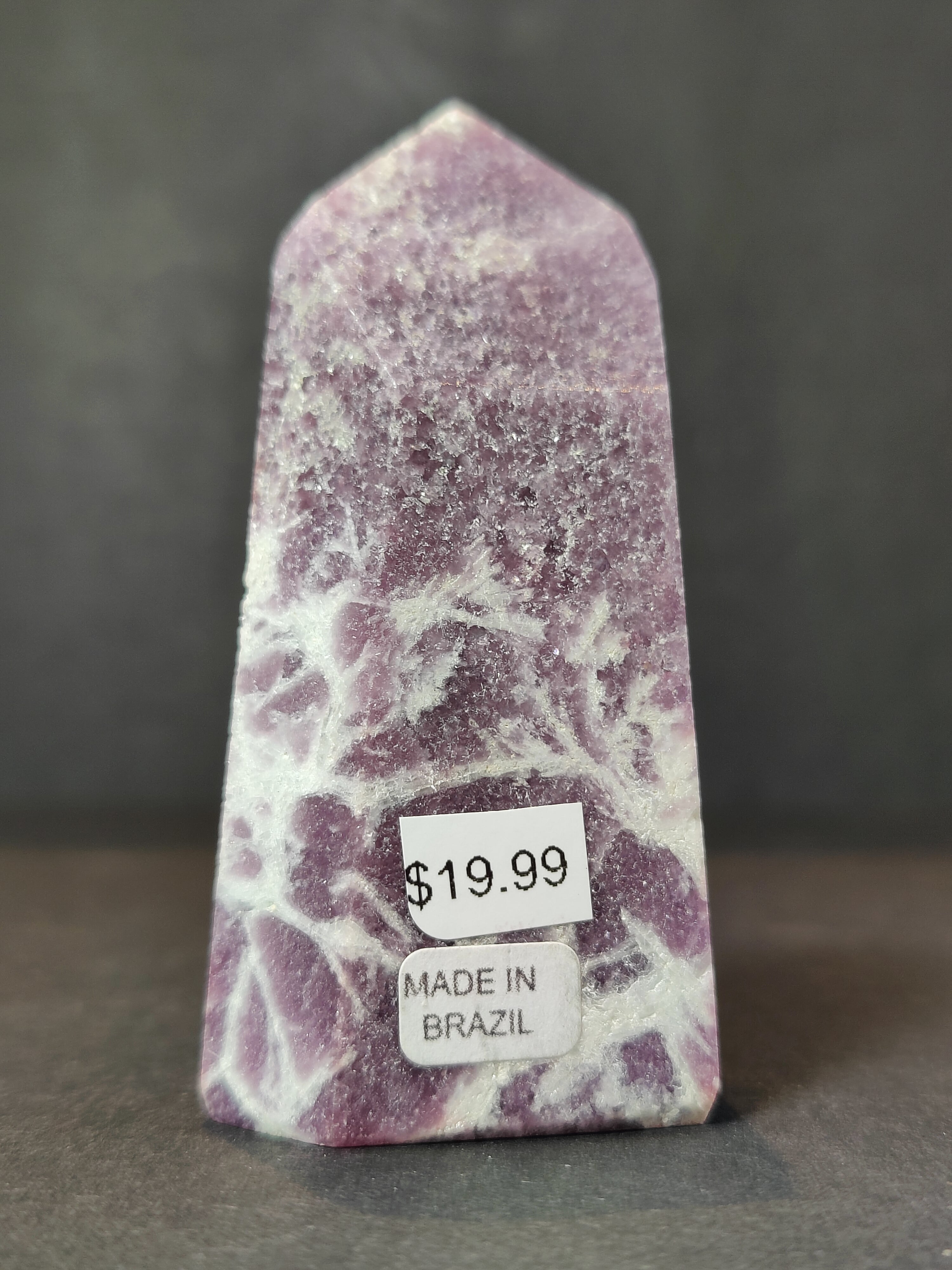 lepidolite Polished Obelisk Tower Sculpture - New Age Realms