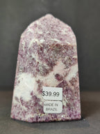 lepidolite Polished Obelisk Tower Sculpture - New Age Realms