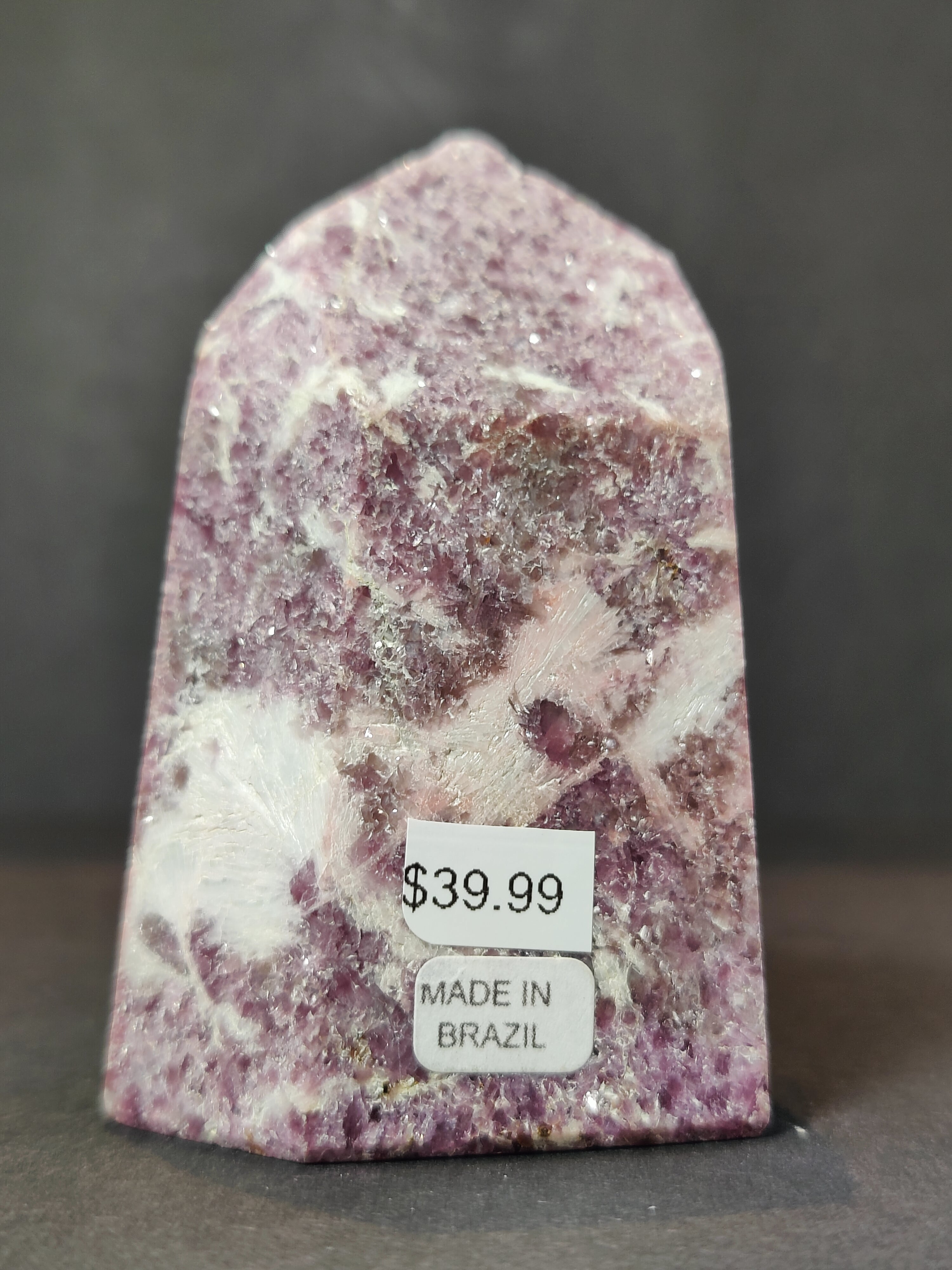 lepidolite Polished Obelisk Tower Sculpture - New Age Realms