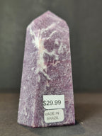lepidolite Polished Obelisk Tower Sculpture - New Age Realms