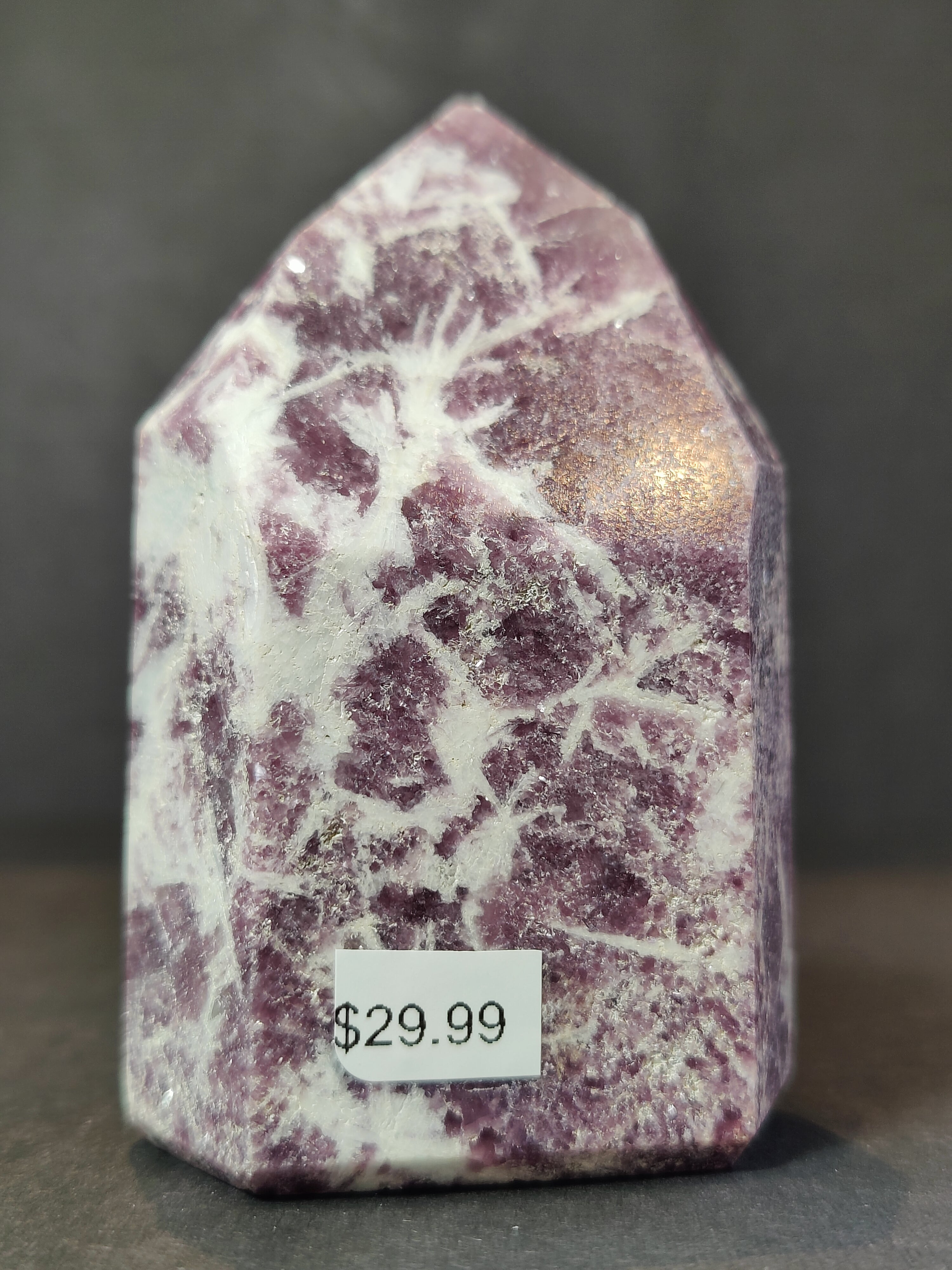 lepidolite Polished Obelisk Tower Sculpture - New Age Realms