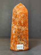 Sunstone Polished Obelisk Tower Sculpture - New Age Realms