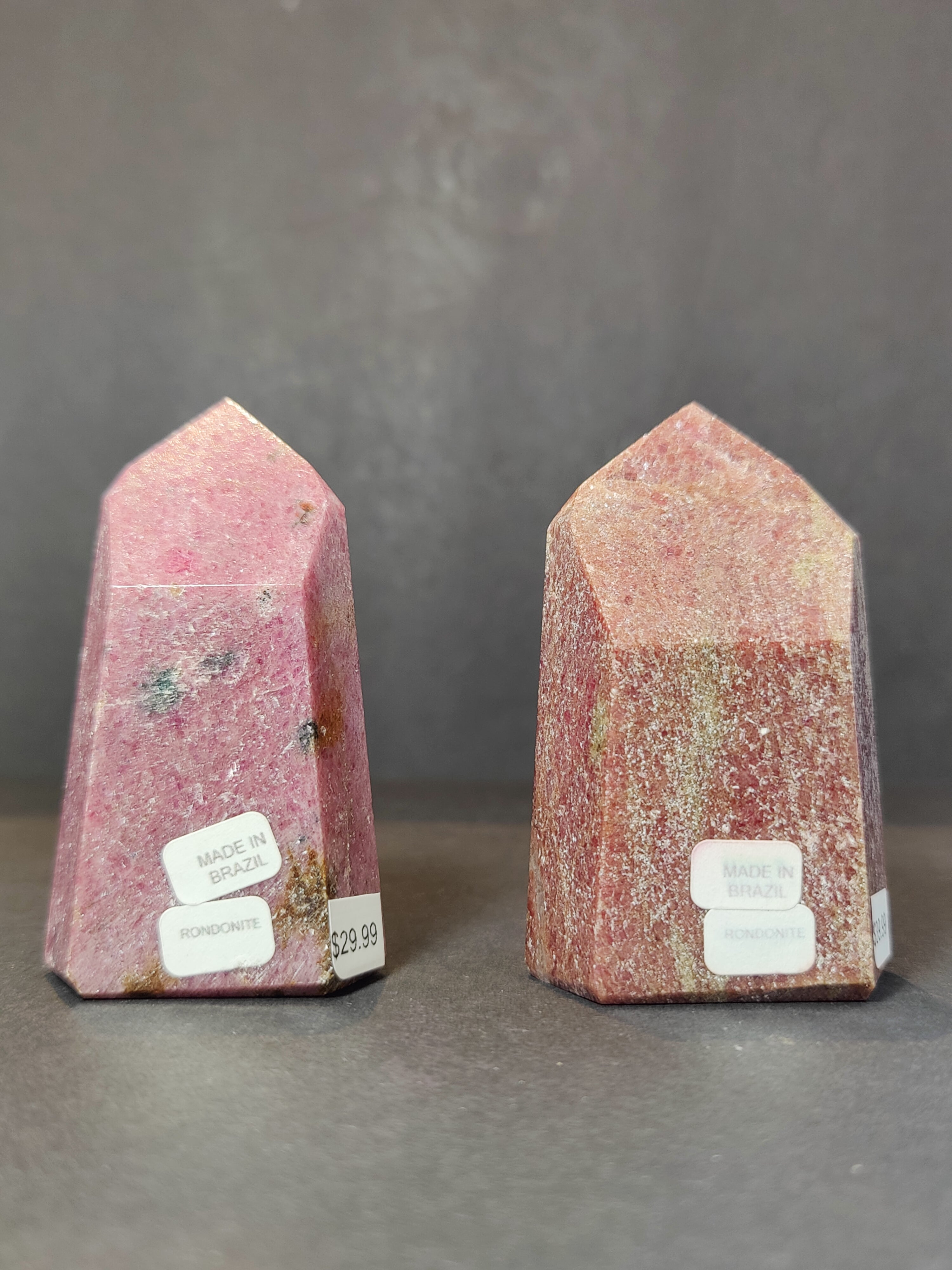 Rhodochrosite Polished Obelisk Tower Sculpture - New Age Realms