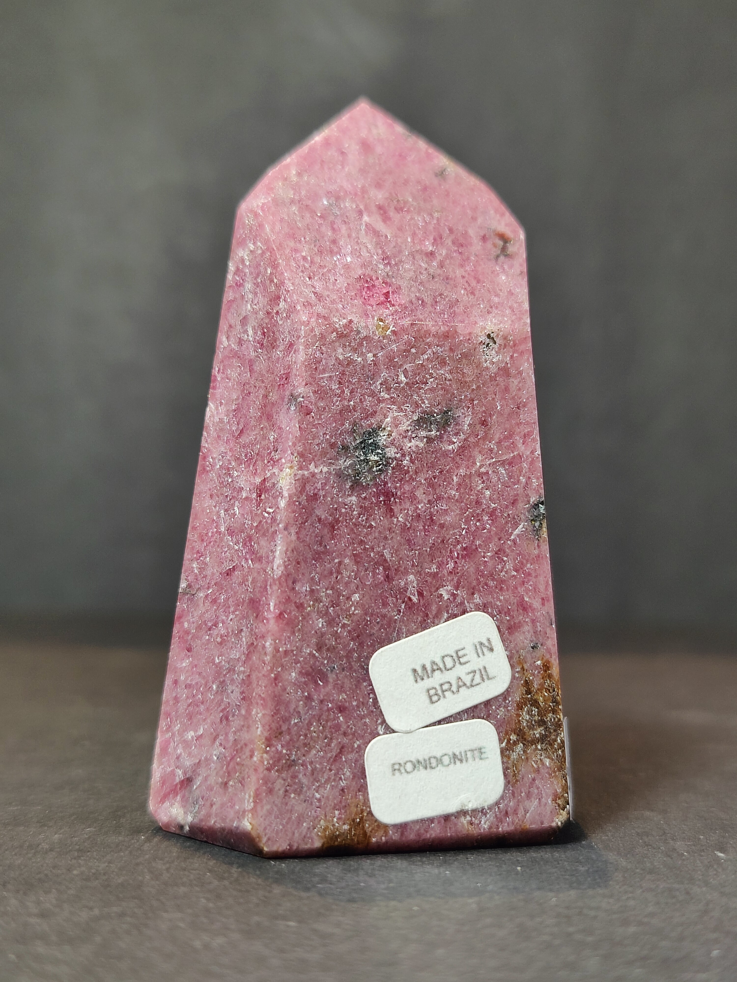 Rhodochrosite Polished Obelisk Tower Sculpture - New Age Realms