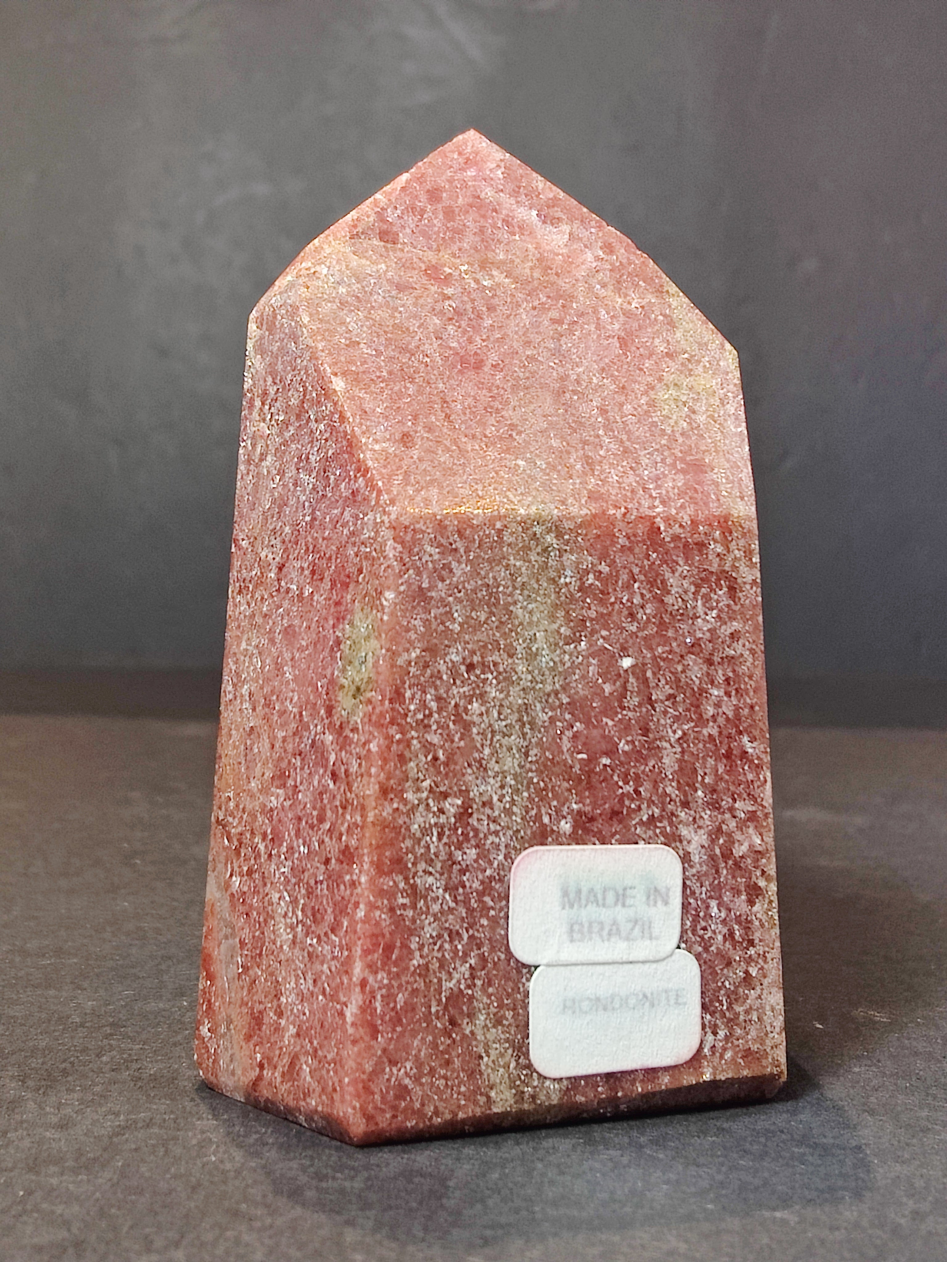 Rhodochrosite Polished Obelisk Tower Sculpture - New Age Realms