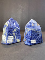 Sodalite Polished Obelisk Tower Sculpture - New Age Realms