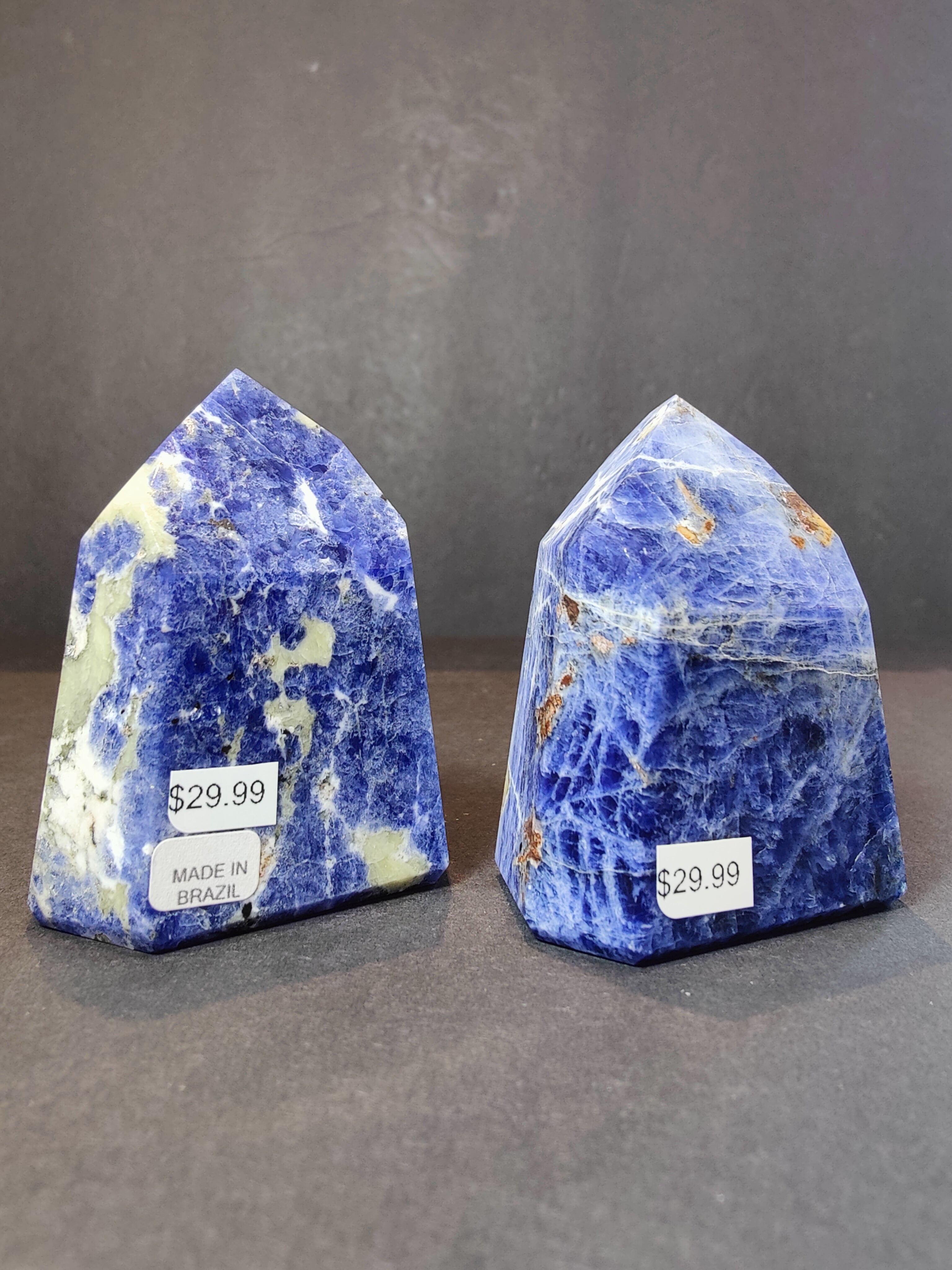 Sodalite Polished Obelisk Tower Sculpture - New Age Realms