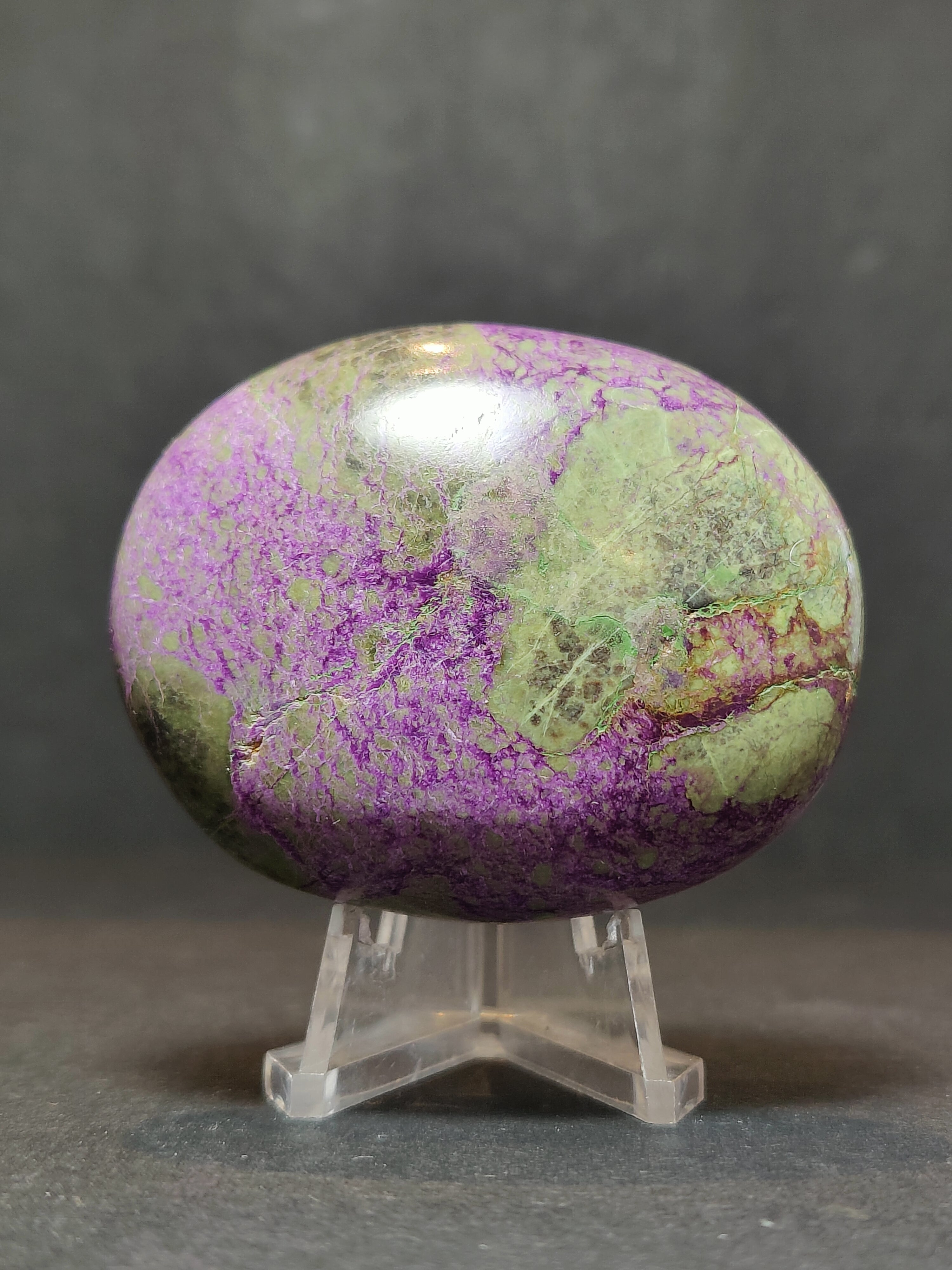 Atlantisite (Stichtite & Serpentine) Polished Heart & Palmstone Sculpture - New Age Realms