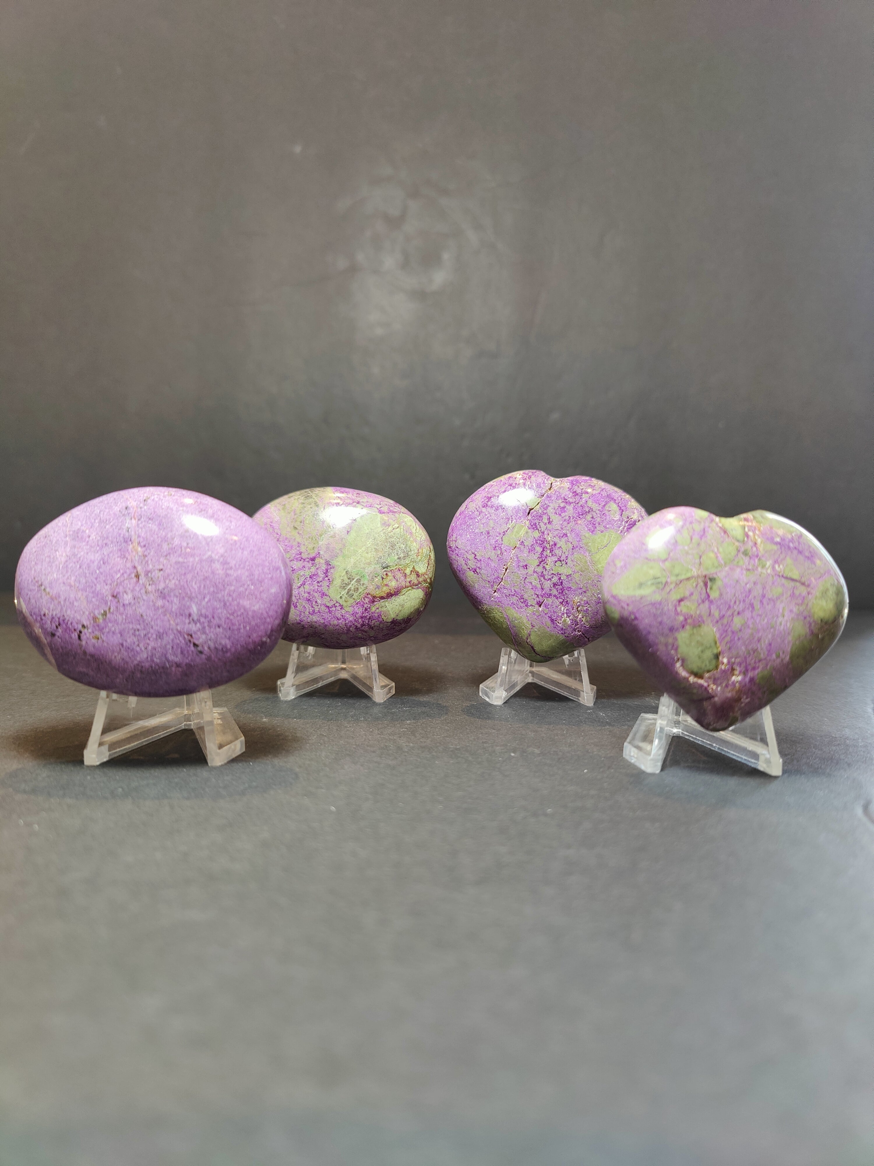 Atlantisite (Stichtite & Serpentine) Polished Heart & Palmstone Sculpture - New Age Realms
