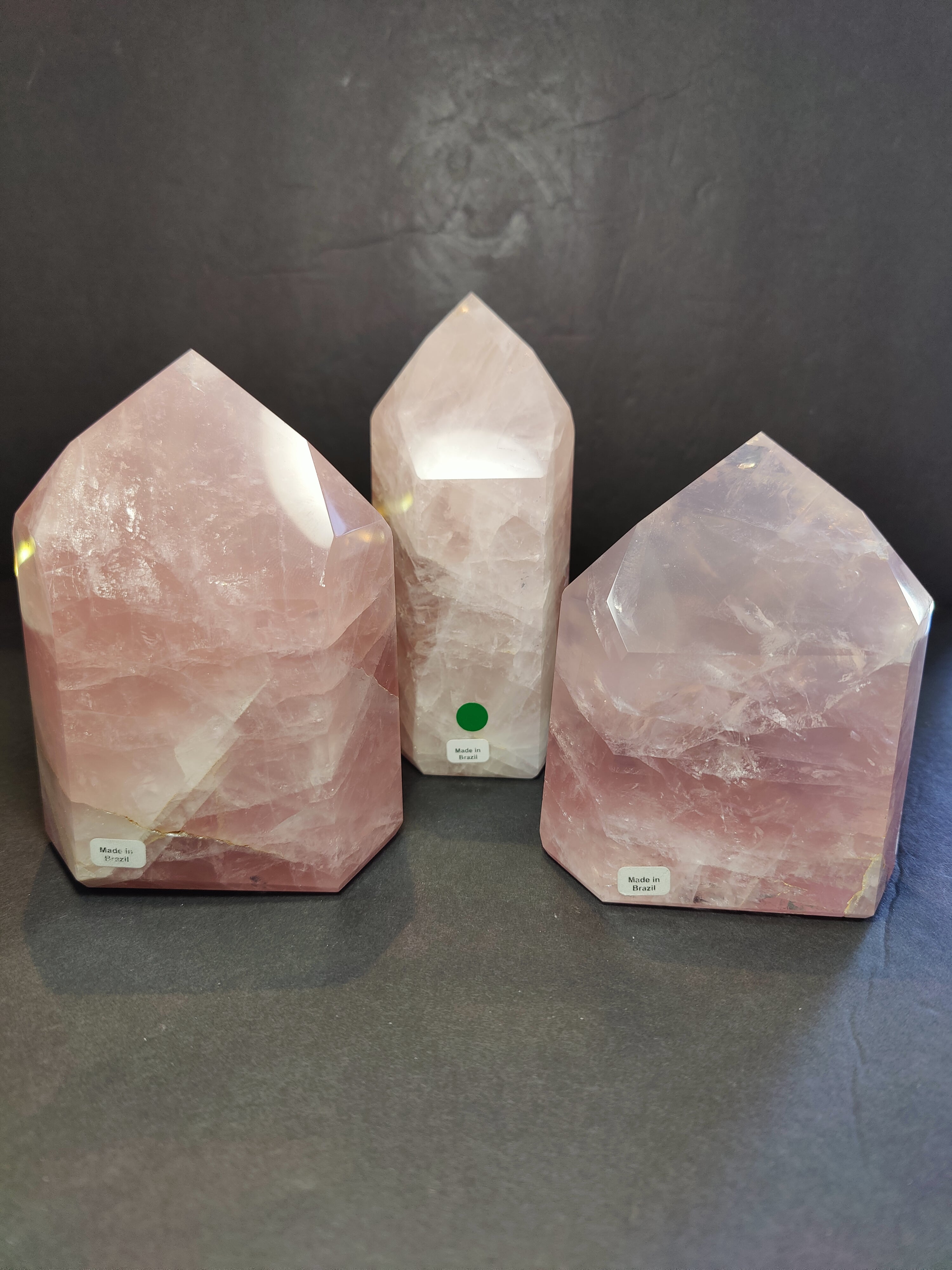 Rose Quartz Polished Obelisk Tower Sculpture - New Age Realms