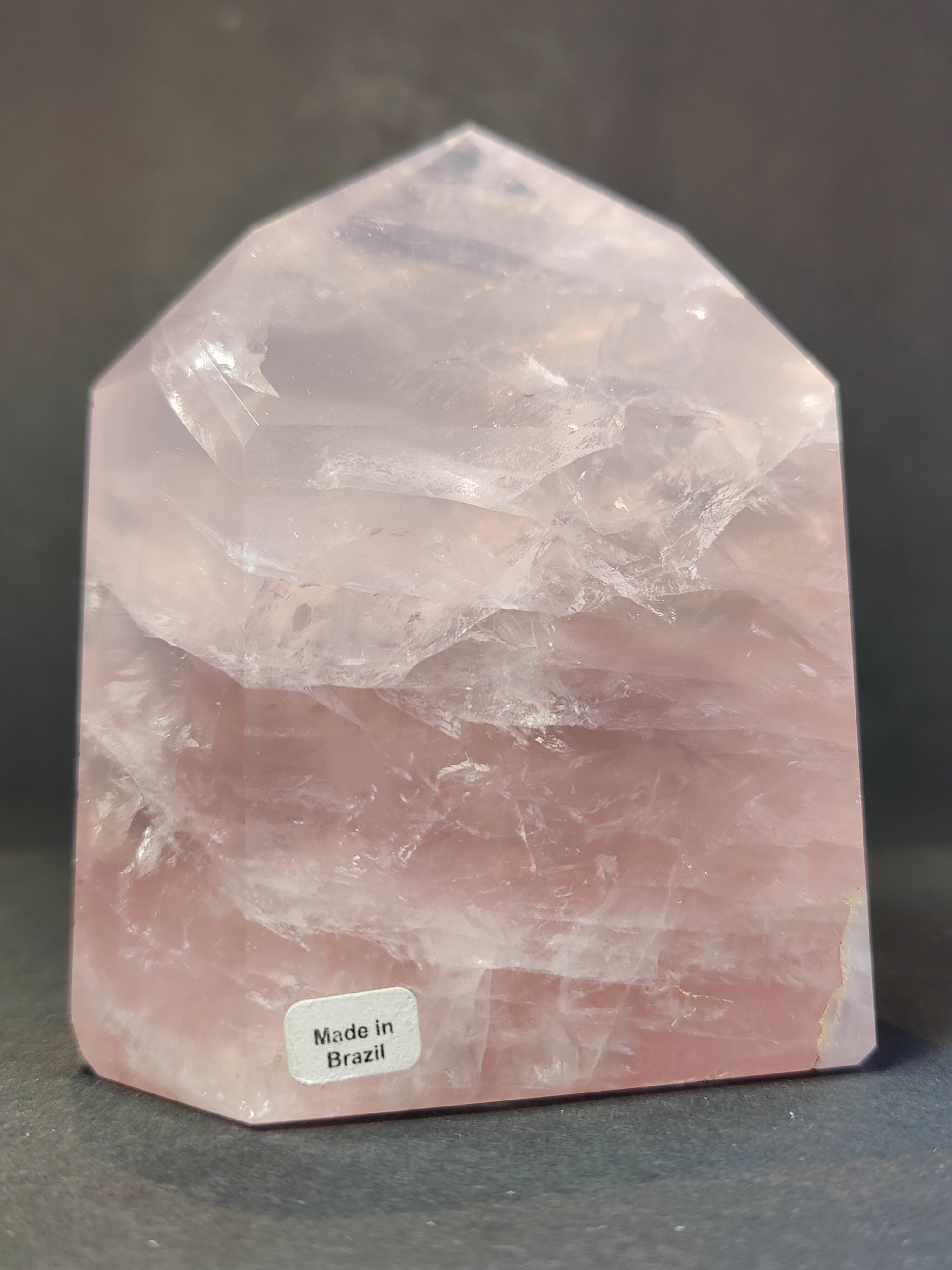 Rose Quartz Polished Obelisk Tower Sculpture - New Age Realms