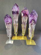 Amethyst Polished Scepter Wand on Metal Stand - New Age Realms
