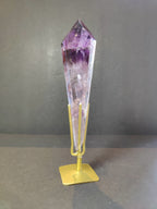 Amethyst Polished Scepter Wand on Metal Stand - New Age Realms