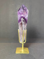 Amethyst Polished Scepter Wand on Metal Stand - New Age Realms