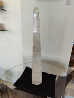 Clear Quartz Polished Obelisk Sculpture 3.35kg 20.5" - New Age Realms