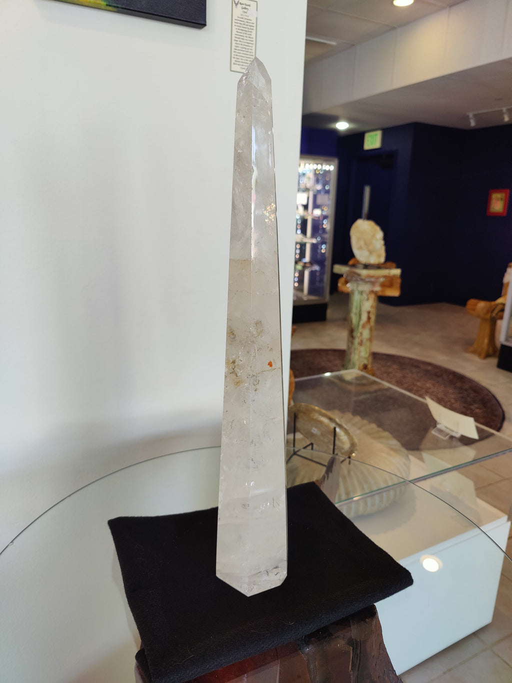 Clear Quartz Polished Obelisk Sculpture 3.35kg 20.5" | Rare Earth Gallery - New Age Realms