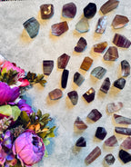CANDY Fluorite Shapes, Polished Fluorite Freeforms, Fluorescent Crystals - New Age Realms