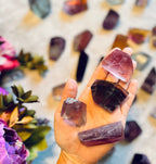 CANDY Fluorite Shapes, Polished Fluorite Freeforms, Fluorescent Crystals - New Age Realms