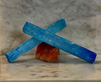 Blue Selenite Charging Stick (6”) – Dyed Raw Crystal Wand for Energy Cleansing, Protection & Spiritual Clarity - New Age Realms
