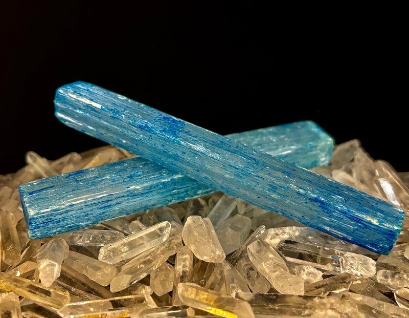 Raw Crystal Blue Selenite Charged Wand - New Age Realms
