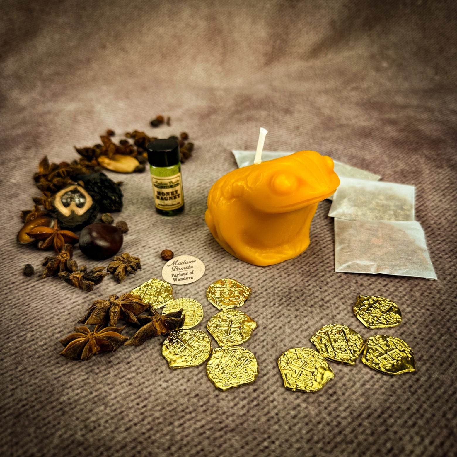 Lucky Money Frog Candle Ritual Kit - Abundance & Prosperity
