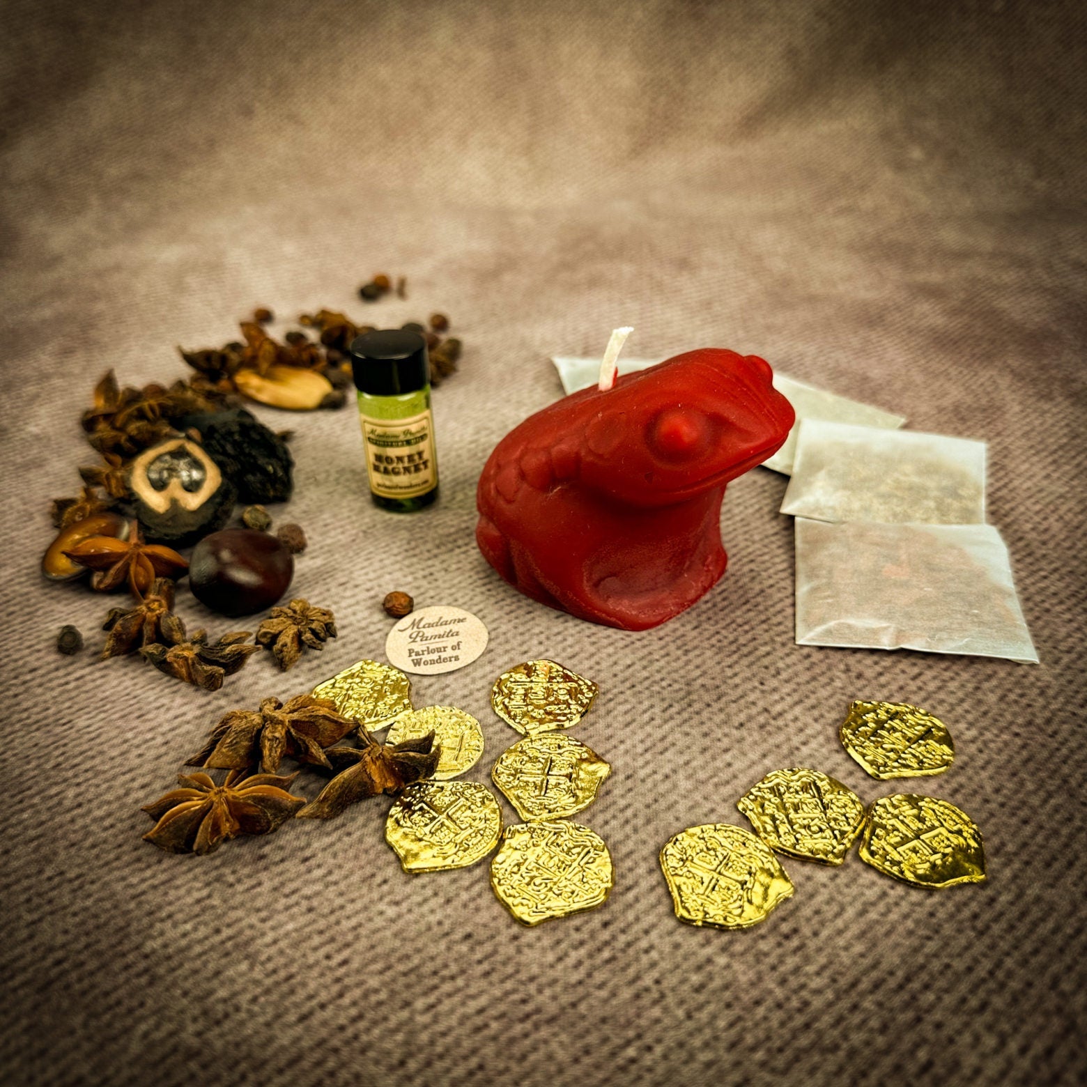 Lucky Money Frog Candle Ritual Kit - Abundance & Prosperity