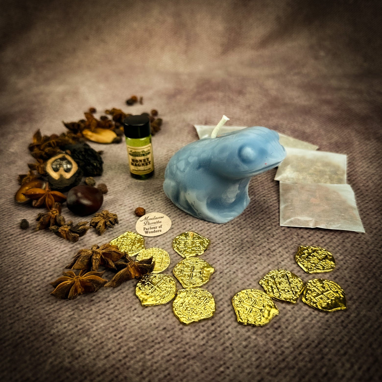 Lucky Money Frog Candle Ritual Kit - Abundance & Prosperity