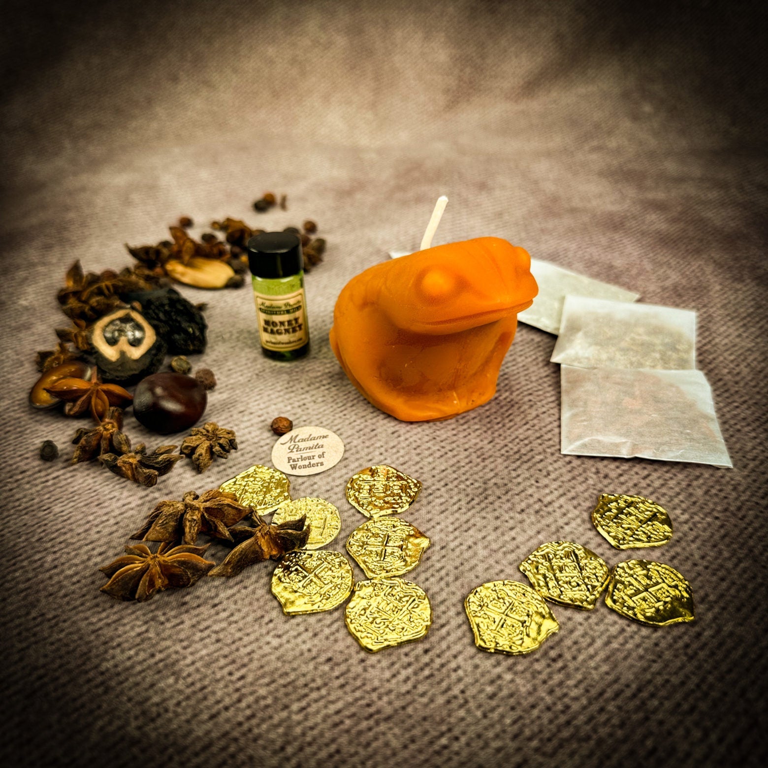 Lucky Money Frog Candle Ritual Kit - Abundance & Prosperity