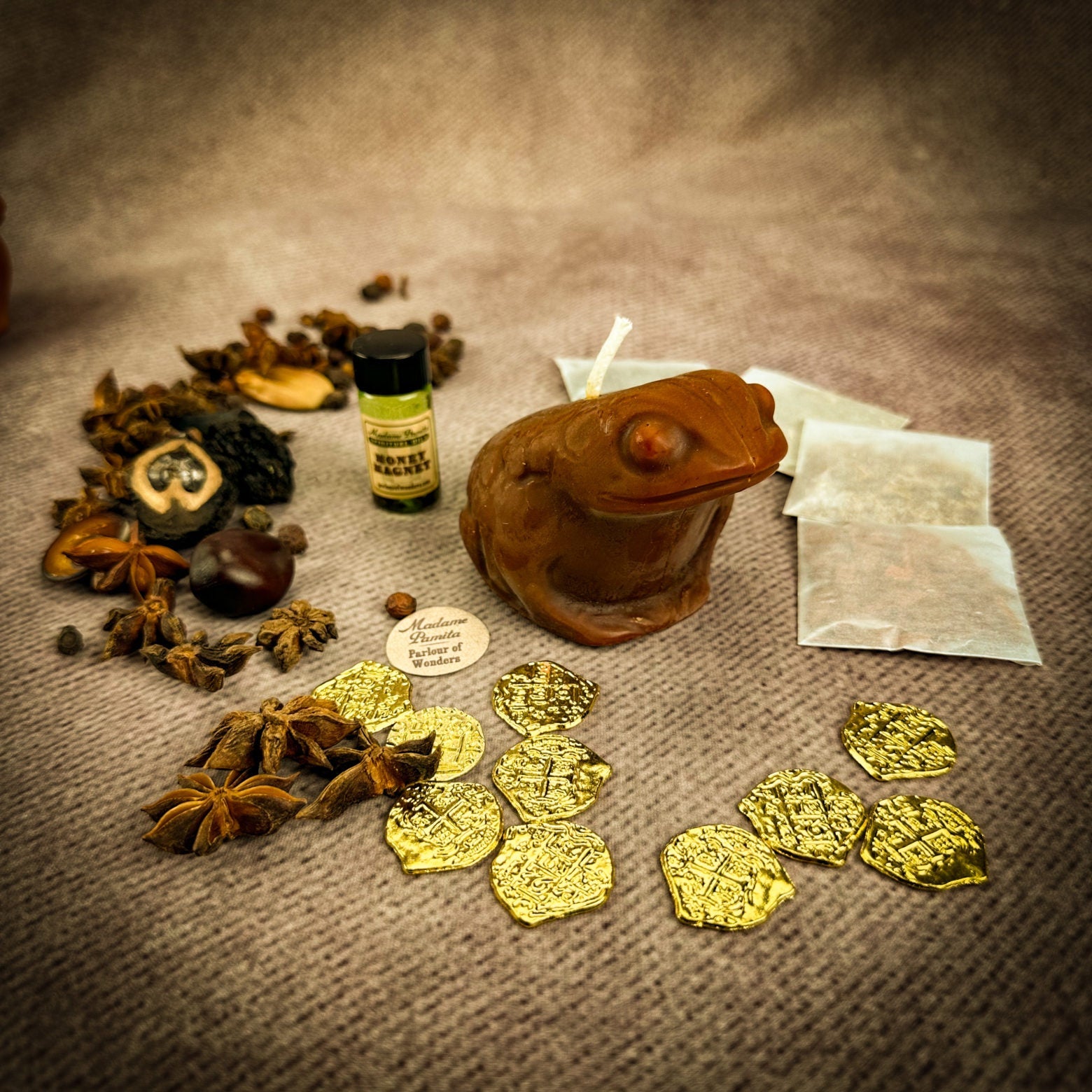 Lucky Money Frog Candle Ritual Kit - Abundance & Prosperity