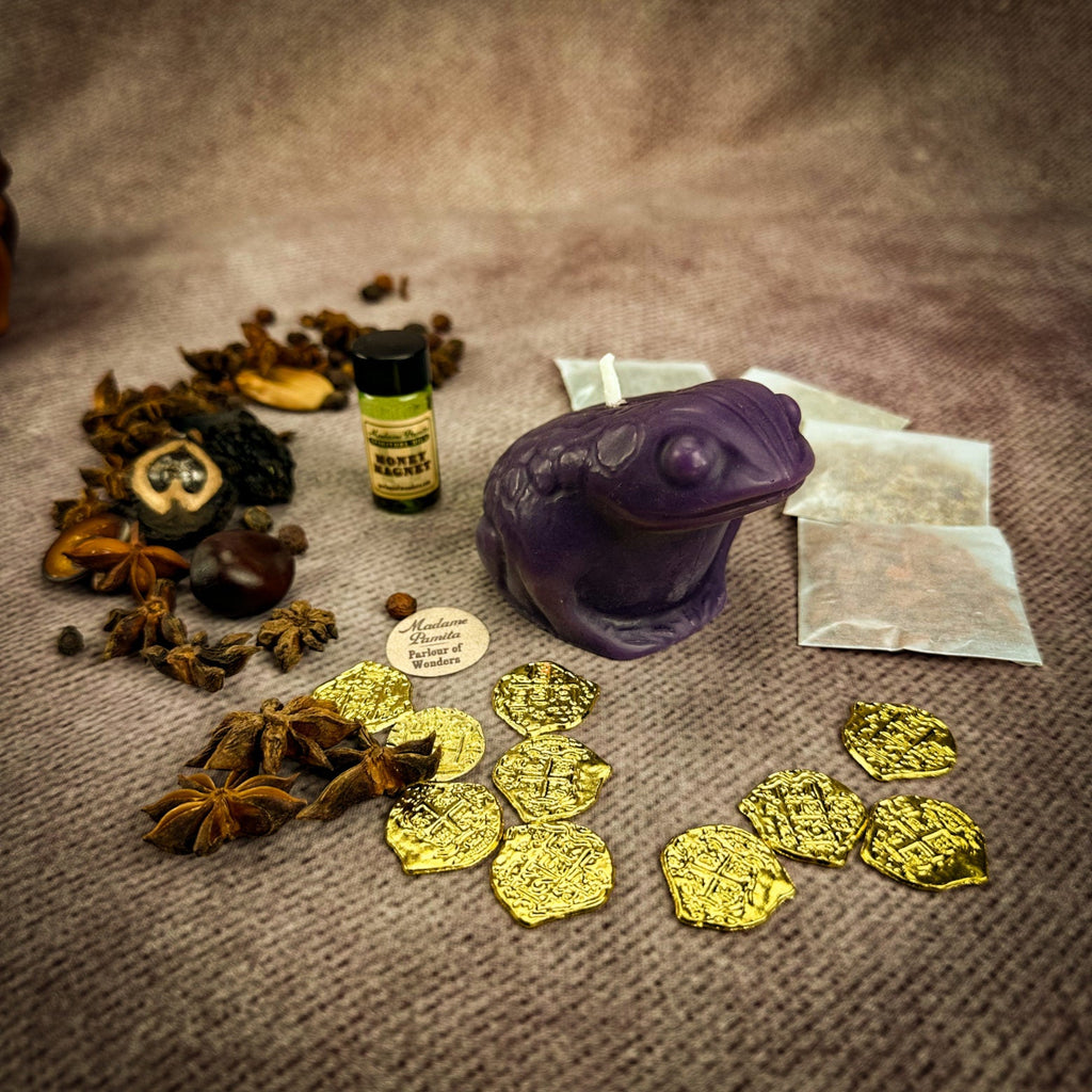 Lucky Money Frog Candle Ritual Kit - Abundance & Prosperity