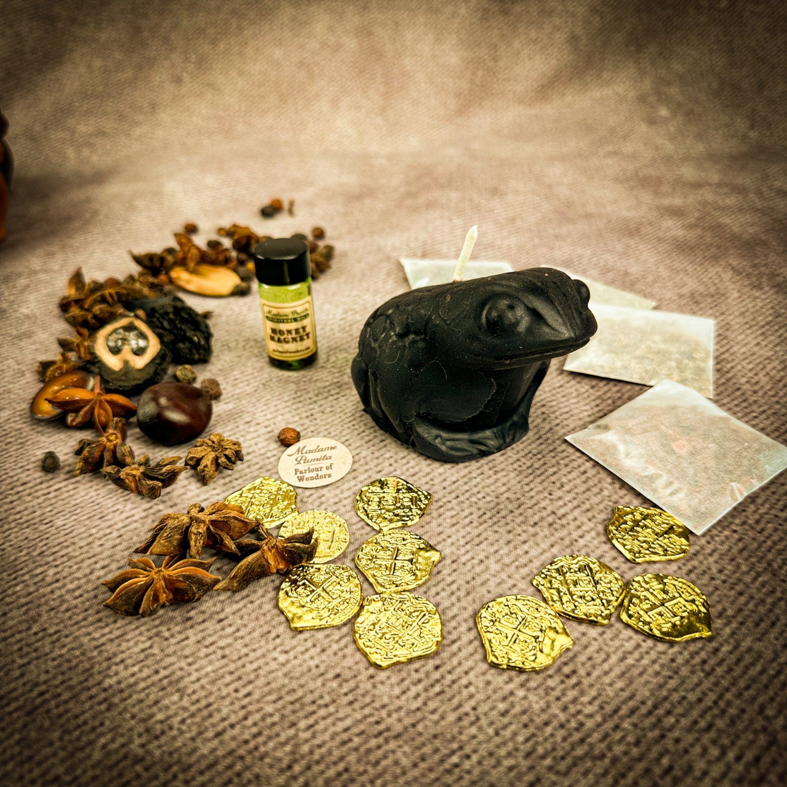 Lucky Money Frog Candle Ritual Kit - Abundance & Prosperity