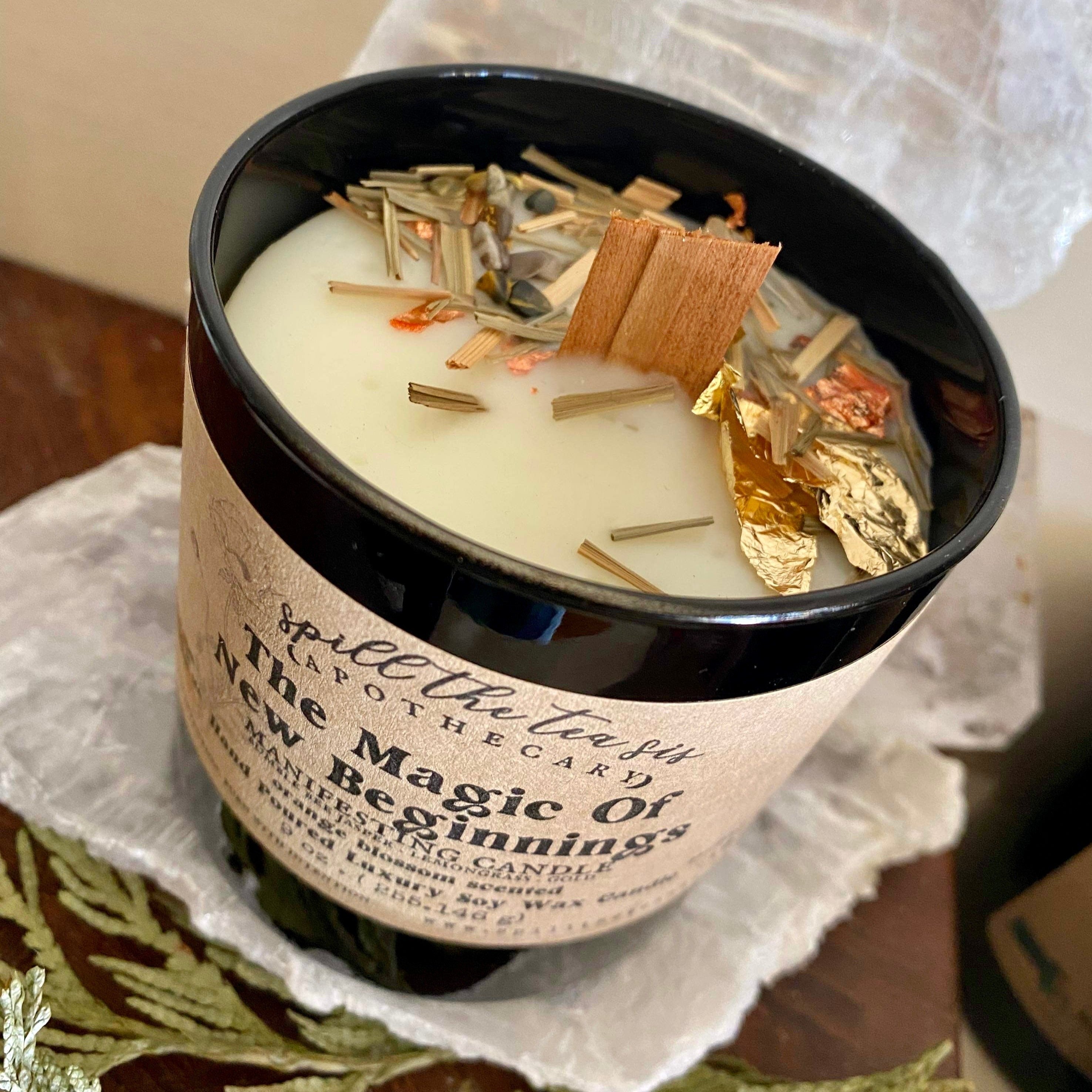 Magic of New Beginnings Intention Candle | Road Opener & Manifestation Soy Wax Candle - New Age Realms