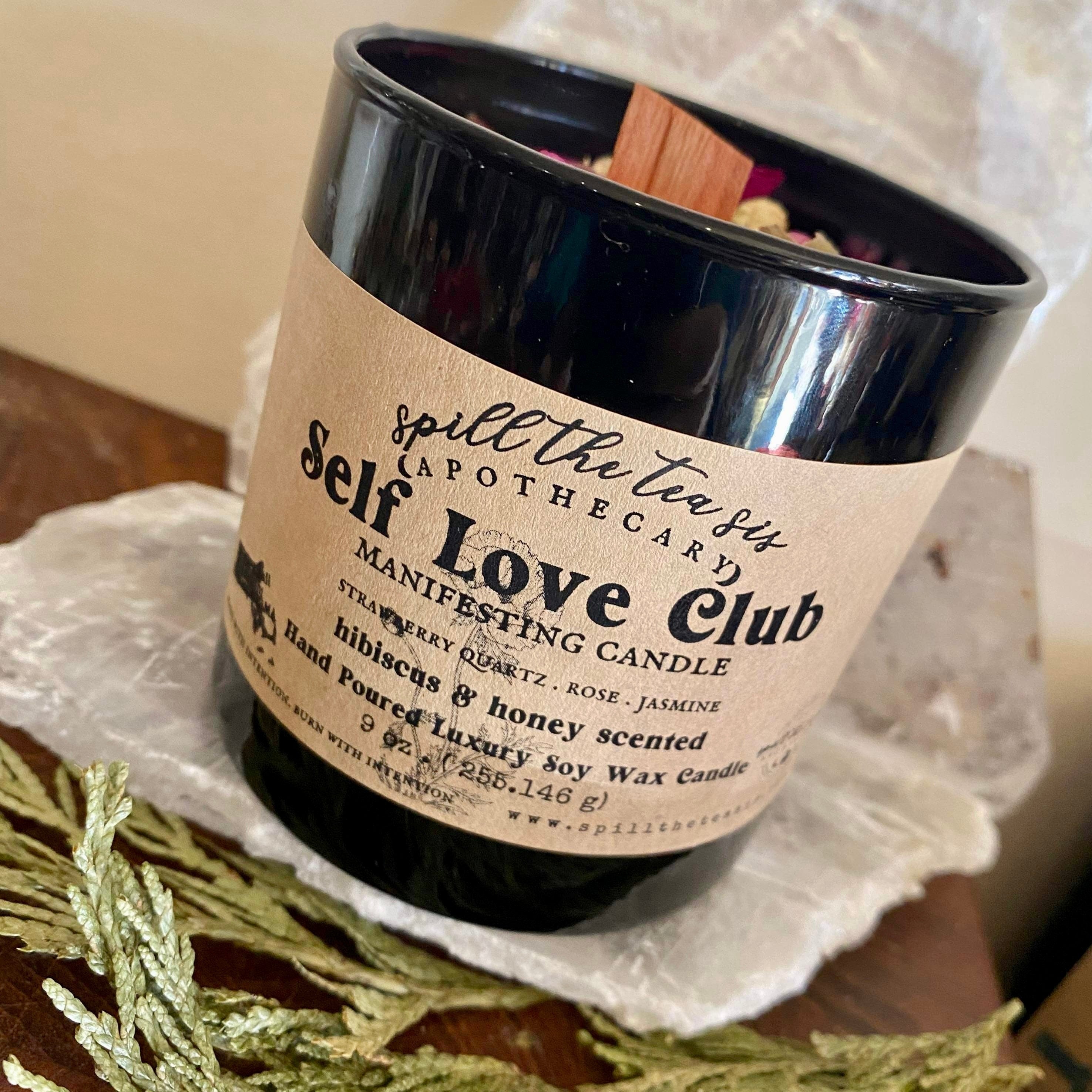 Self Love Club Intention Candle | Self Care & Healing Soy Wax Candle - New Age Realms