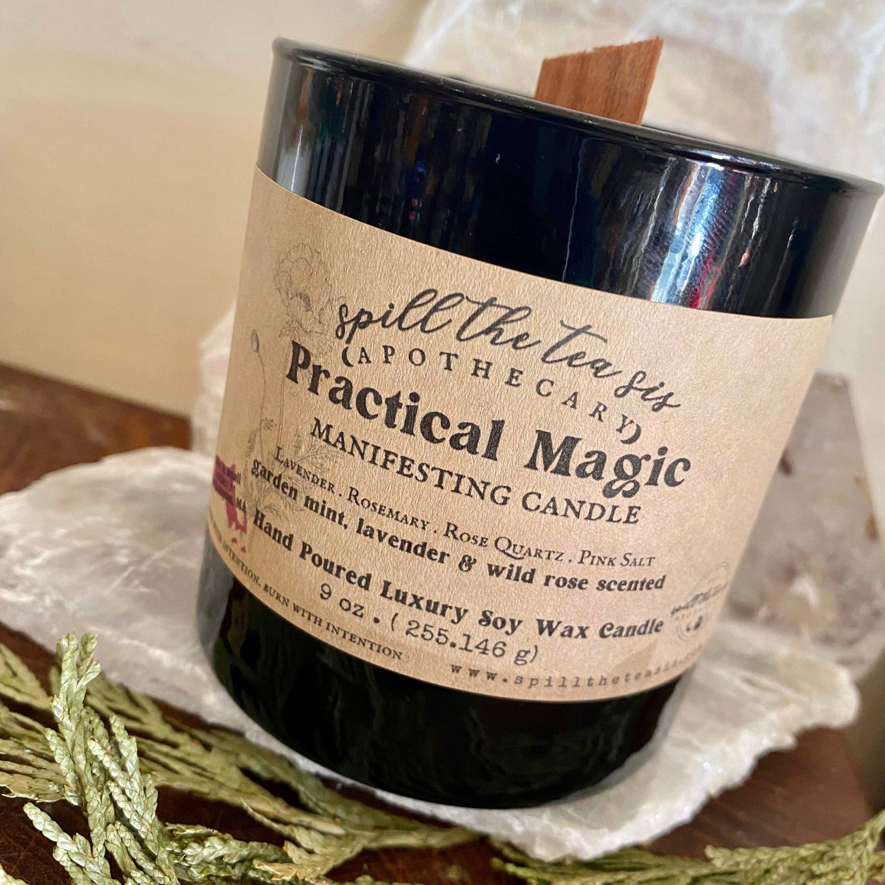 Practical Magic Intention Candle | Blessings, Luck & Sisterhood Soy Wax Candle - New Age Realms